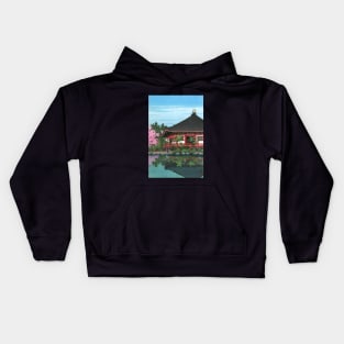 Daigo Denpo Temple at Kyoto by Kawase Hasui Kids Hoodie